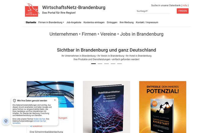 Screenshot of firmen-brandenburg.de
