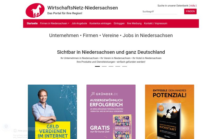 Screenshot of firmen-in-niedersachsen.de