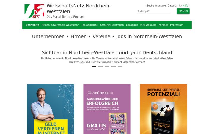 Screenshot of firmen-nordrhein-westfalen.de