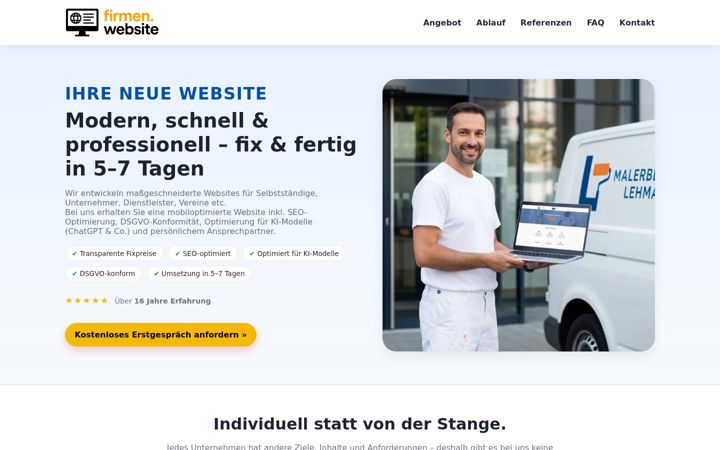 Screenshot of firmen.website