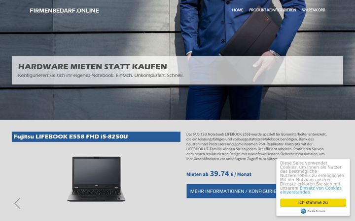 Screenshot of firmenbedarf.online