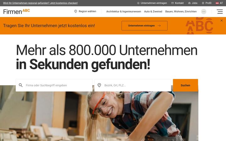 Screenshot of firmencheck.at