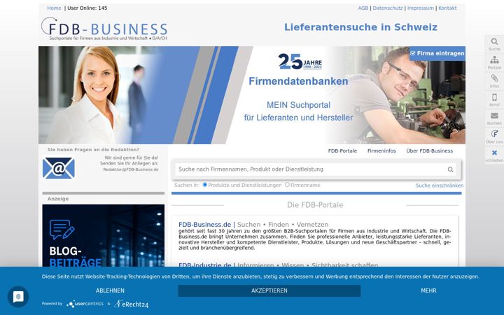 Screenshot of firmendatenbanken.ch