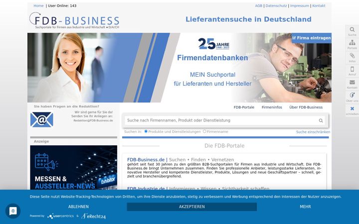 Screenshot of firmendatenbanken.de