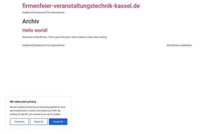 Screenshot of firmenfeier-veranstaltungstechnik-kassel.de