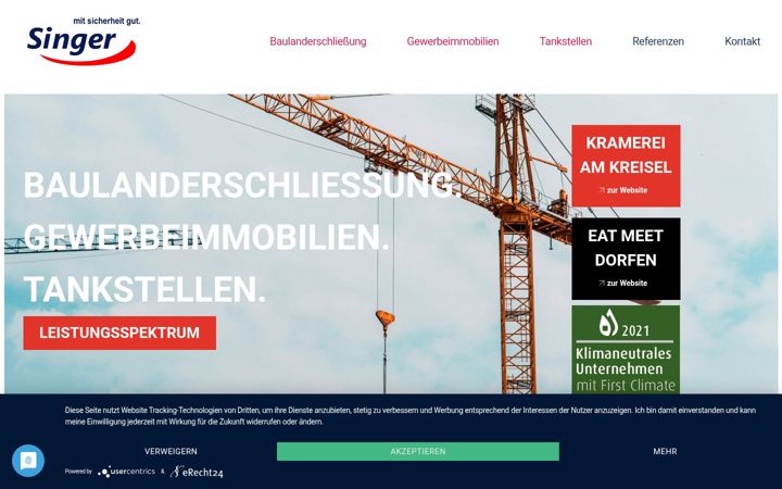 Screenshot of firmengruppe-singer.de
