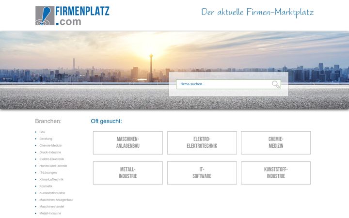 Screenshot of firmenplatz.com