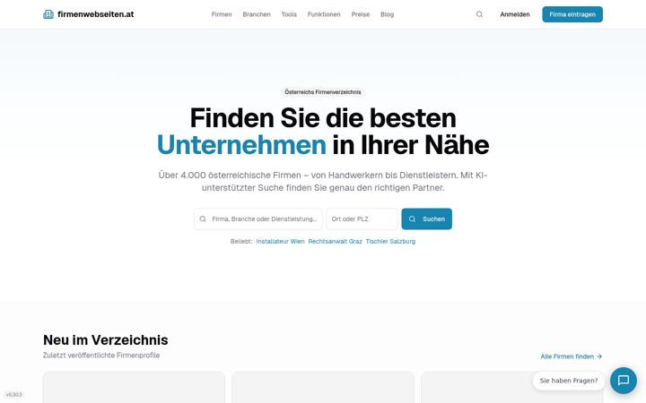 Screenshot ta' firmenwebseiten.at