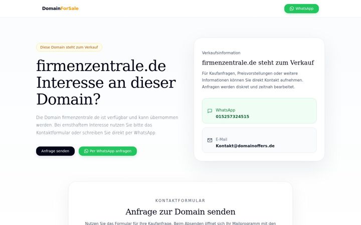 Screenshot of firmenzentrale.de