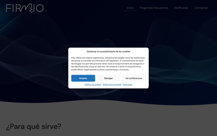 Screenshot του firmio.es