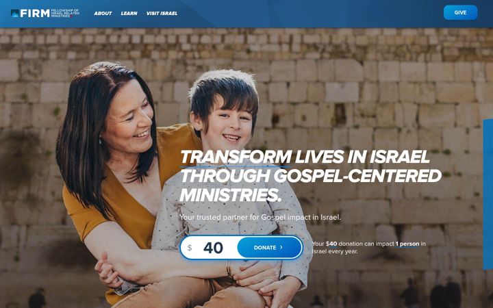 Screenshot of firmisrael.ca