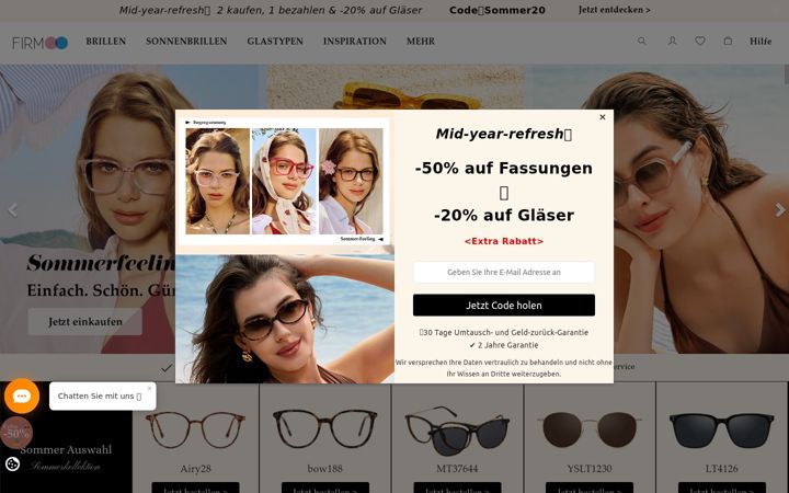 Screenshot of firmoo.de
