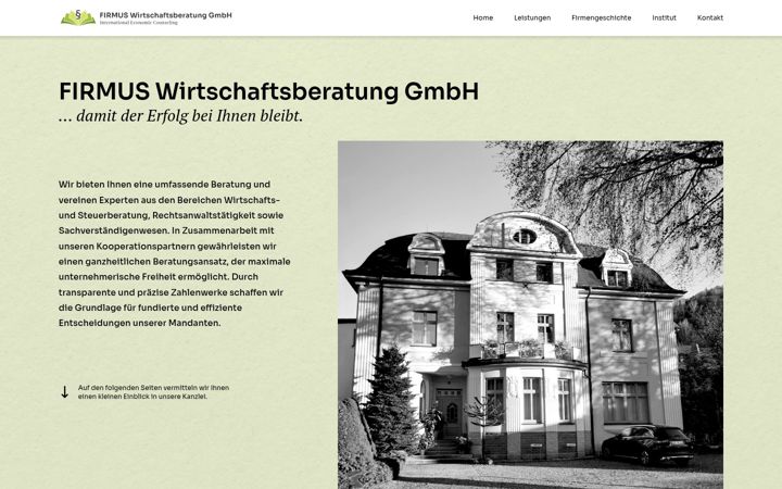 Screenshot of firmus-wib.de
