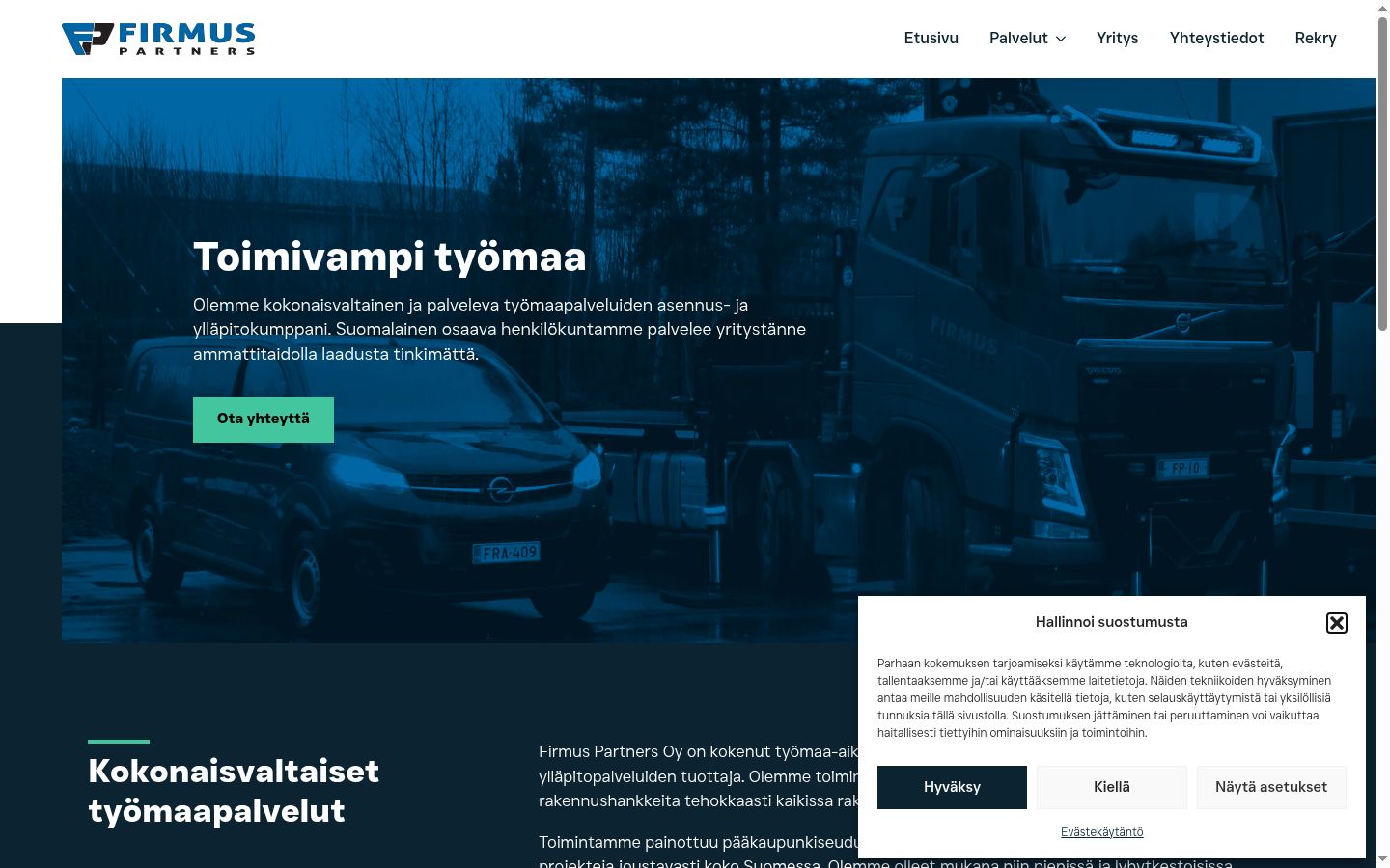 Sutikimo reklamjuostės, rodytos prieš bet kokią sąveiką, ekrano kopija