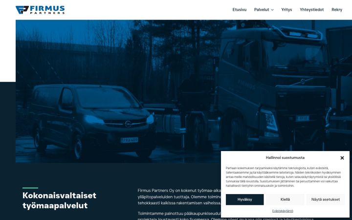 Captură de ecran a firmuspartners.fi