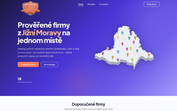 Screenshot of firmyzmoravy.cz