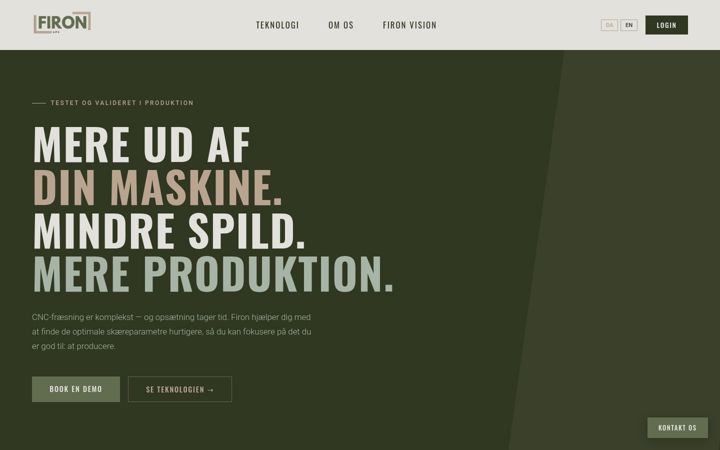 Screenshot of firon.dk