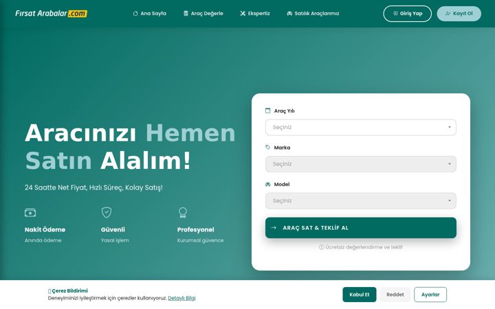 Screenshot of firsatarabalar.com
