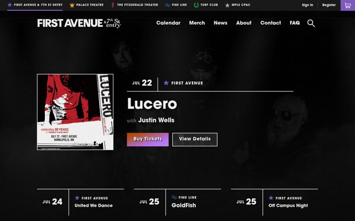 Screenshot of first-avenue.com