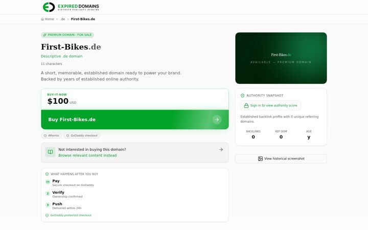 Screenshot of first-bikes.de