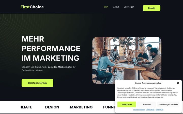 Screenshot of first-choice-marketing.de