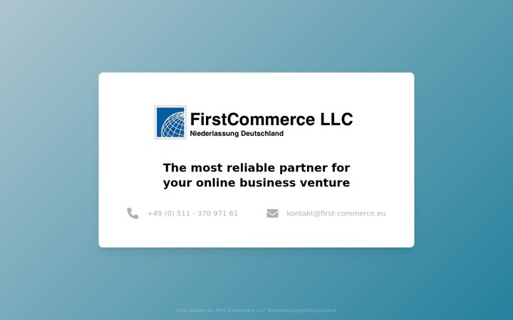 Screenshot of first-commerce.eu