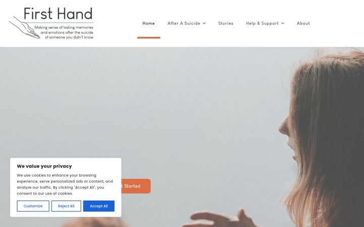 Screenshot of first-hand.org.uk