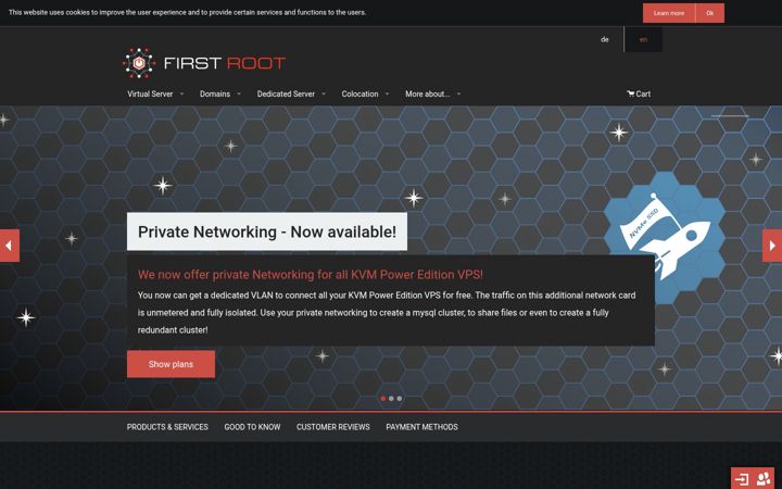 Screenshot of first-root.com