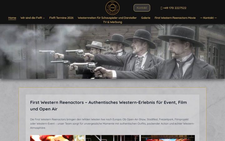 Screenshot of first-western-reenactors.de