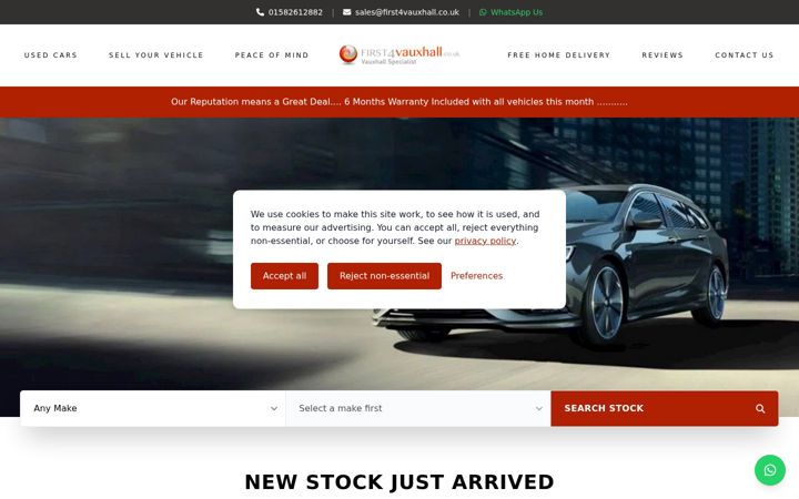 Ekrānuzņēmums no first4vauxhall.co.uk