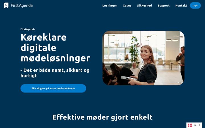 Screenshot of firstagenda.dk