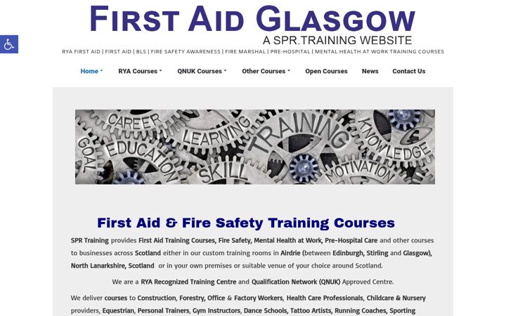 Ekrānuzņēmums no firstaid-airdrie.co.uk