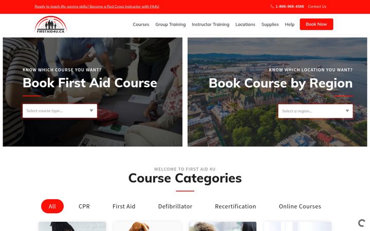Screenshot of firstaid4u.ca