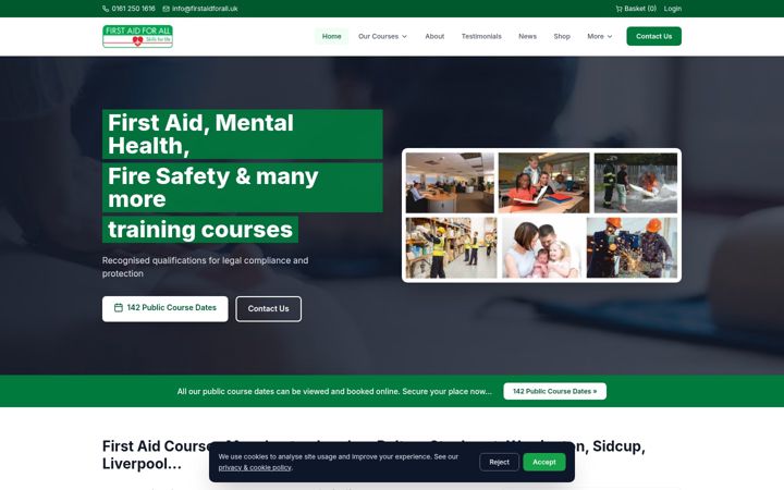 Ekrānuzņēmums no firstaidforall.uk