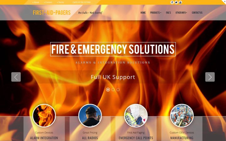 Ekrānuzņēmums no firstaidpagers.co.uk
