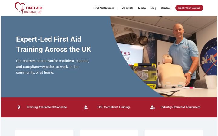 Ekrānuzņēmums no firstaidtraining-gb.co.uk