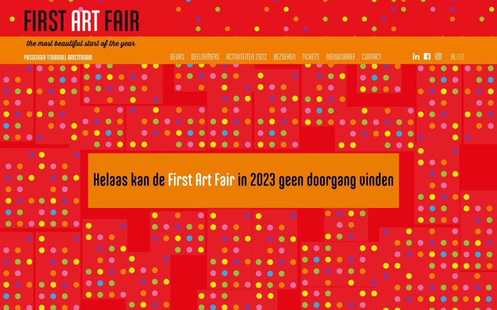 Screenshot of firstartfair.nl