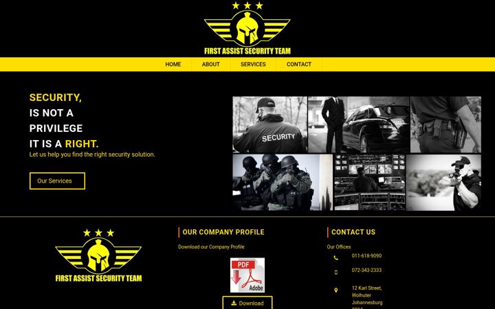 Képernyőkép: firstassistsecurityteam.co.za