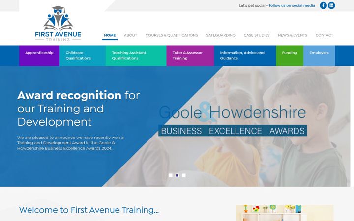 Screenshot of firstavenuetraining.com
