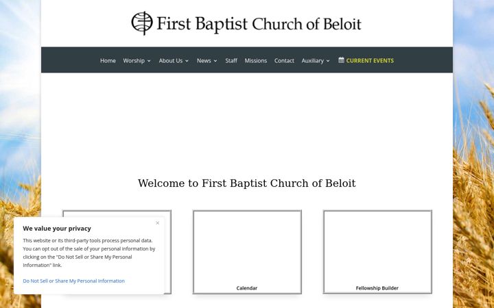 Screenshot of firstbaptistbeloit.com