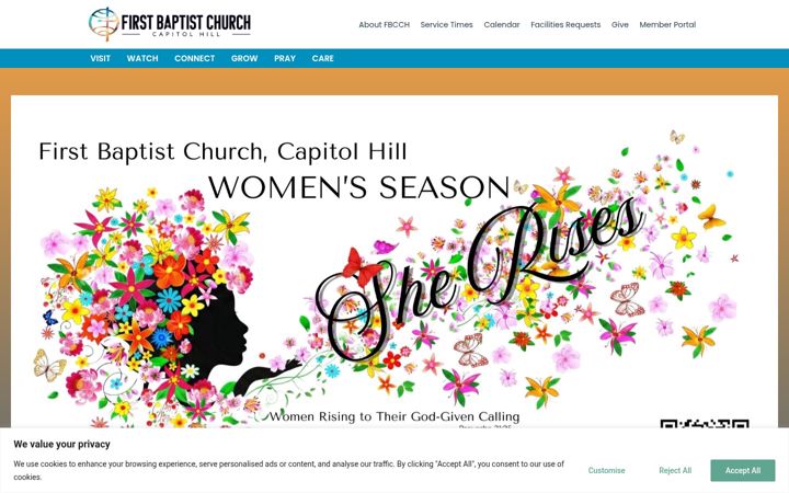 Screenshot of firstbaptistcapitolhill.org