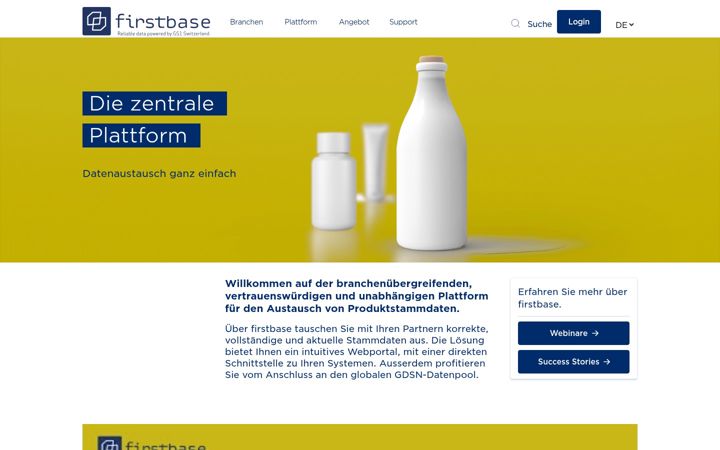 Screenshot of firstbase.ch