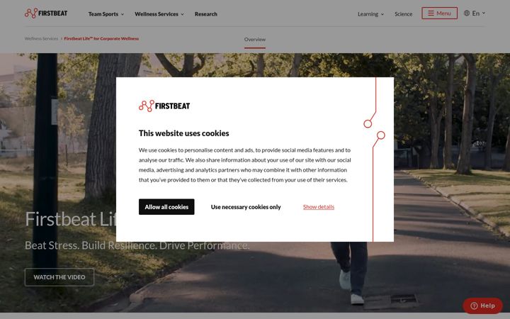 Screenshot of firstbeatlife.com