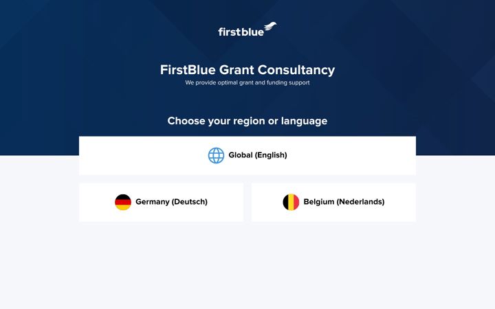 Screenshot of firstblue.com