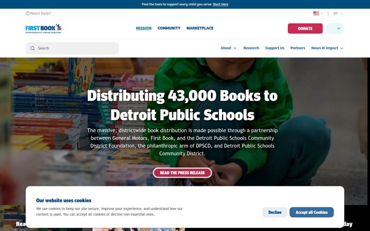 Screenshot of firstbook.org