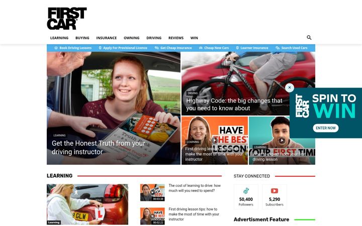 Screenshot of firstcar.co.uk