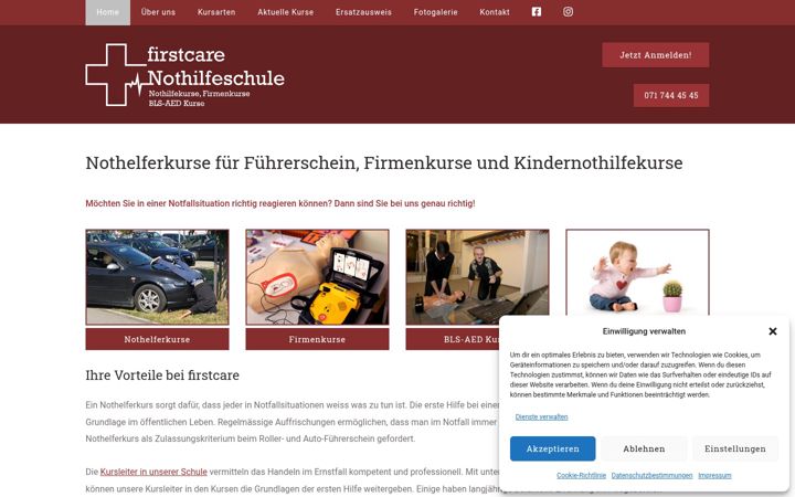 Screenshot of firstcare.ch