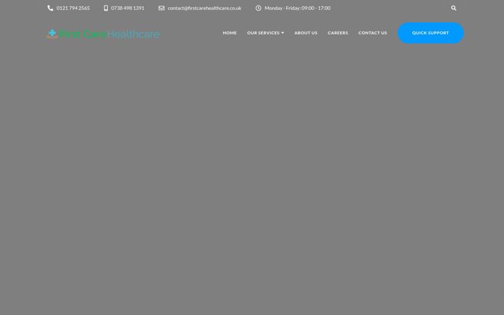 Screenshot of firstcarehealthcare.co.uk