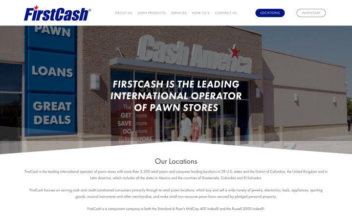 Ekraanipilt saidist firstcash.com
