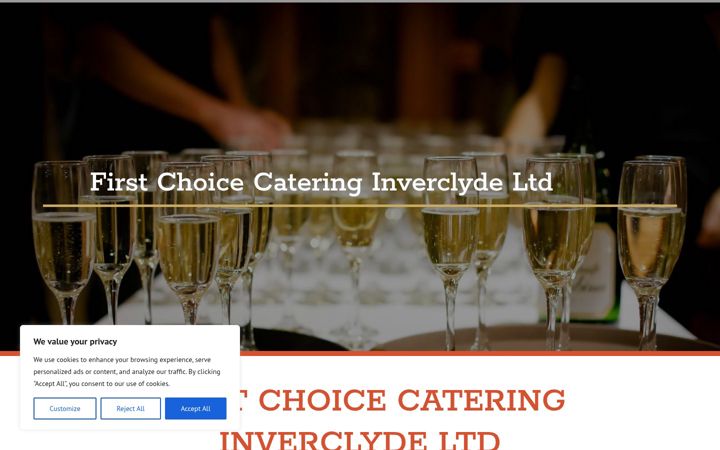 Screenshot of firstchoicecatering.uk